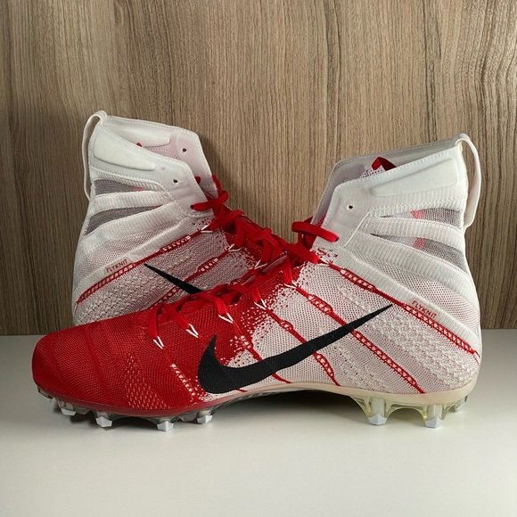 Nike Vapor Untouchable 3 Elite Football Cleats White/Red AO3006-160 Men’s Sz 12 - Picture 5 of 9